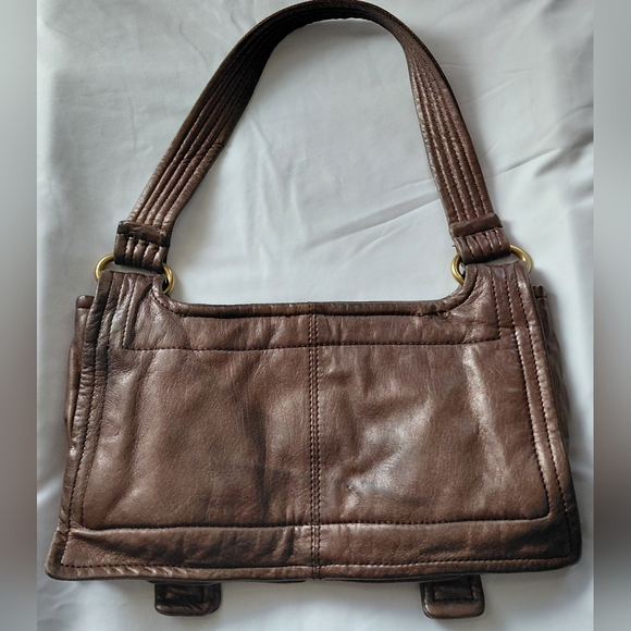 KOOBA metallic Bronze Leather, Shoulder Baguette, Tote, Y2K - Picture 3 of 8